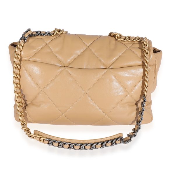 124589 pv Chanel 19 Maxi Quilted Lambskin Flap Bag