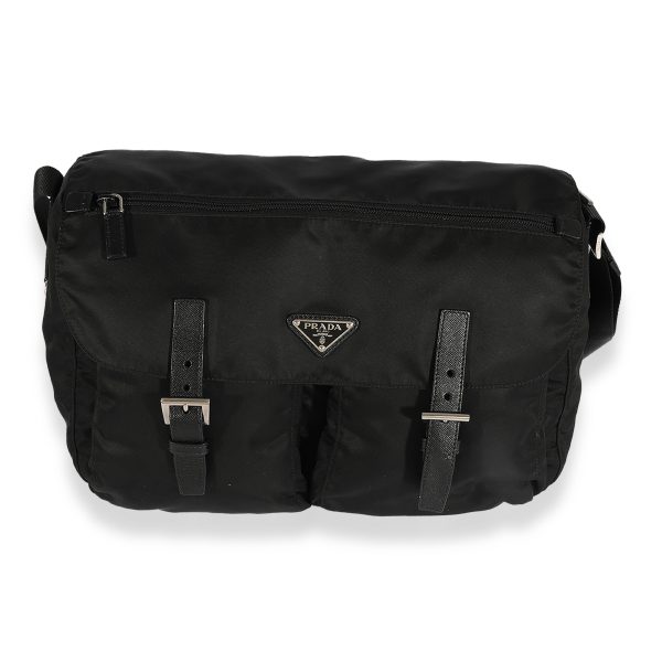 124594 fv 1e7df379 3b9b 4ebd 9d56 f67f0d80c9d6 Prada Black Nylon Vela Messenger