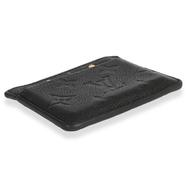 124636 av Louis Vuitton Black Monogram Empreinte Leather Card Holder