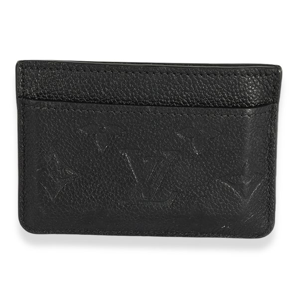 124636 pv Louis Vuitton Black Monogram Empreinte Leather Card Holder