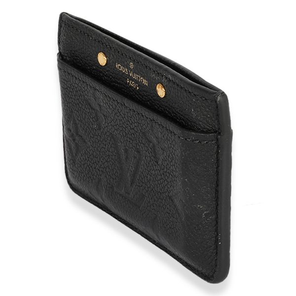 124636 sv Louis Vuitton Black Monogram Empreinte Leather Card Holder