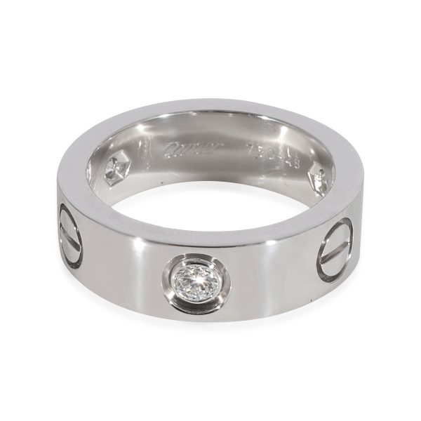 Rings Cartier Love 3 Diamond Ring in 18K White Gold 022 CTW