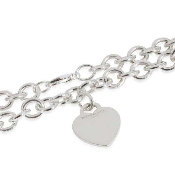 124821 sv Tiffany Co Heart Tag Necklace in Sterling Silver