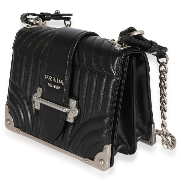 124844 sv 163971d9 e6b9 41b7 ae3d 0553cc482256 Prada Soft Calfskin Impunture Diagramme Cahier Crossbody Bag Black