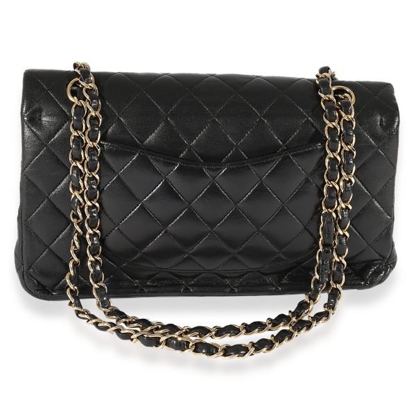 124845 pv Chanel Black Quilted Lambskin Medium Classic Double Flap Bag