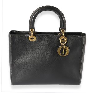 124846 fv Louis Vuitton Monogram Leather V Tote BB 2WAY Shoulder Bag Black