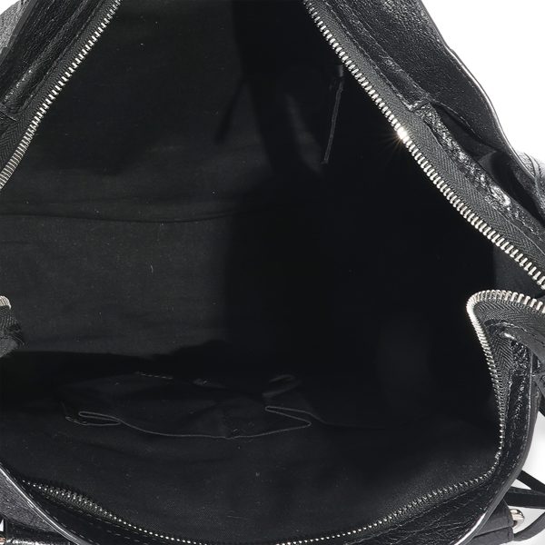 124868 ad1 Balenciaga Black Crinkled Calfskin City Bag