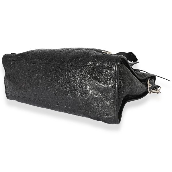 124868 clasp Balenciaga Black Crinkled Calfskin City Bag