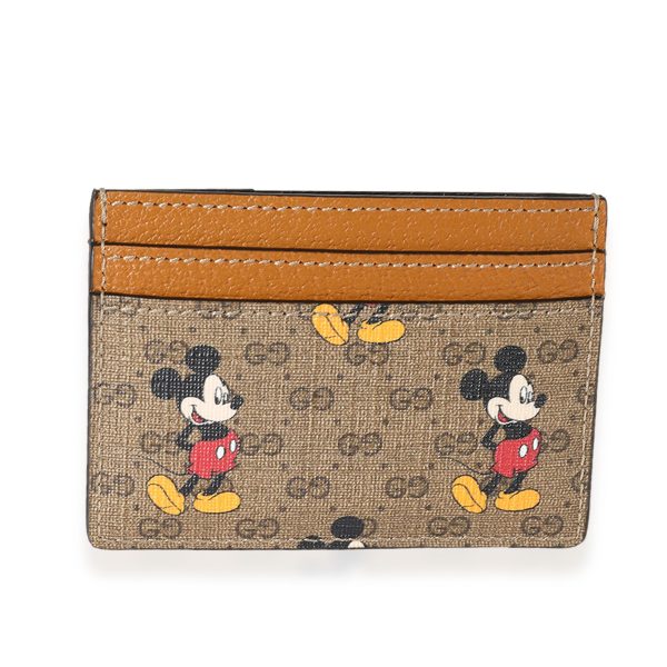 124987 fv Gucci x Disney Vintage GG Supreme Mickey Mouse Card Case