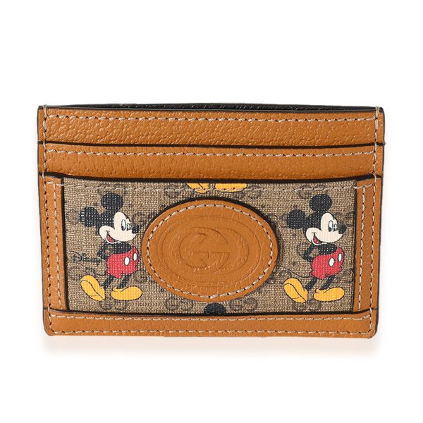 124987 pv Gucci x Disney Vintage GG Supreme Mickey Mouse Card Case