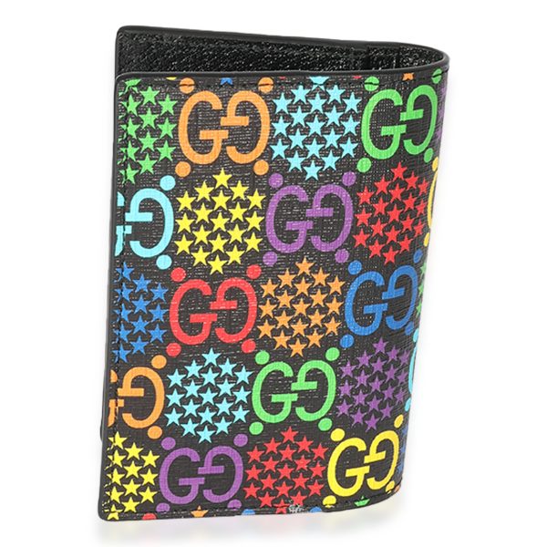 124989 stamp Gucci Limited Edition Psychedelic Rainbow GG Supreme Canvas Passport Cover