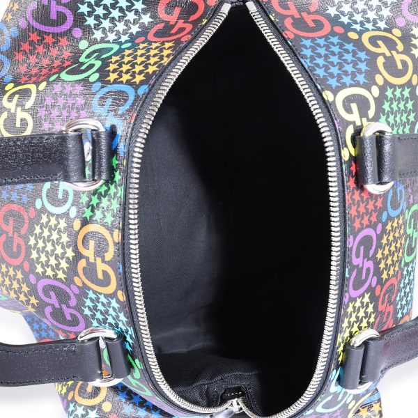 124992 av Gucci Limited Edition Psychedelic Rainbow GG Supreme Canvas Duffle