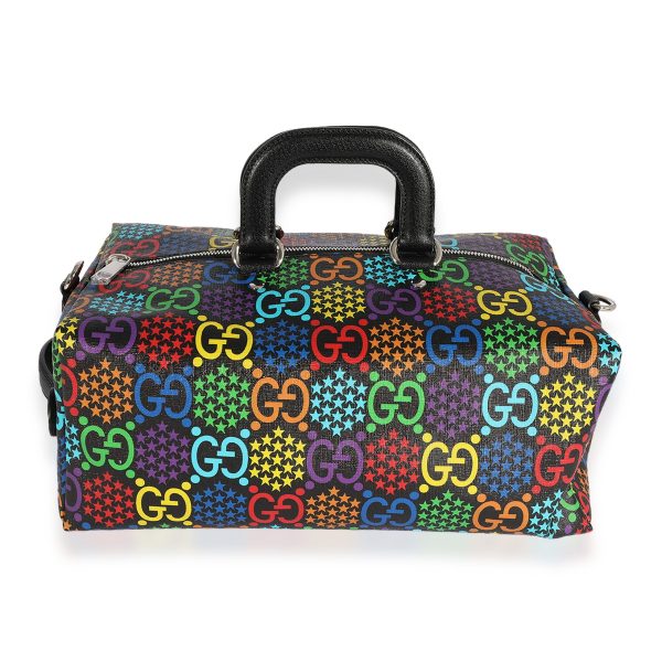 124992 fv Gucci Limited Edition Psychedelic Rainbow GG Supreme Canvas Duffle