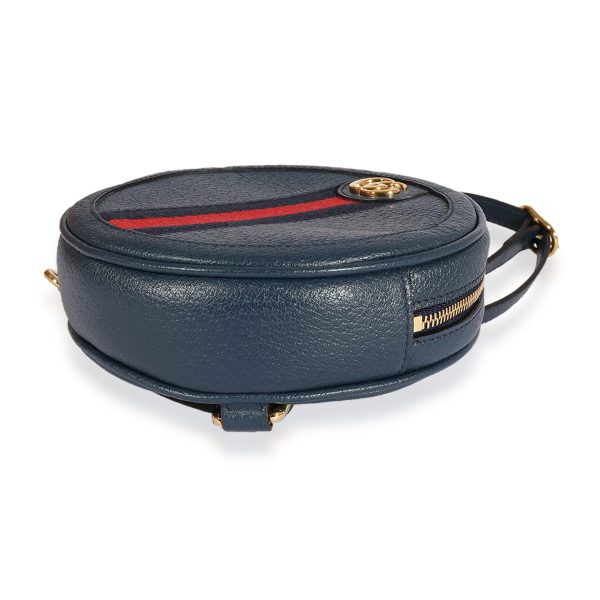 124993 box Gucci Navy Calfskin Ophidia Mini Round Backpack