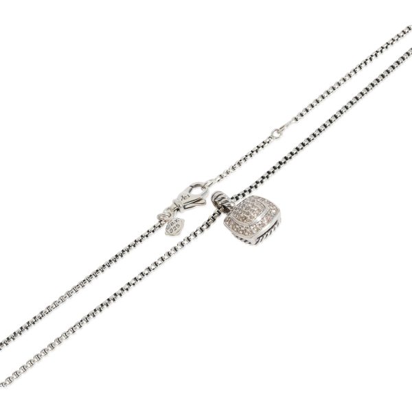 125015 sv David Yurman Albion Pave Pendant in Sterling Silver 038 CTW