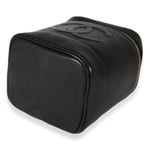 125029 box d65ffa73 3a6f 41b0 bffb 76b36c5b7e3a Chanel Vintage Black Caviar CC Vanity Case