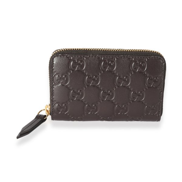 125090 fv Gucci Brown Guccissima Signature Card Case