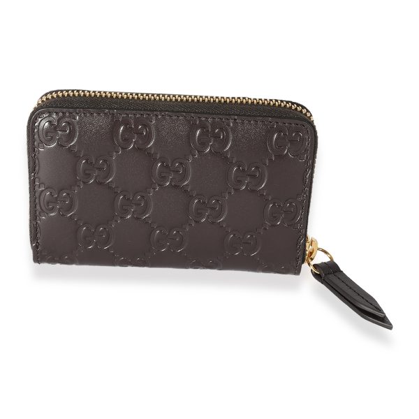 125090 pv Gucci Brown Guccissima Signature Card Case