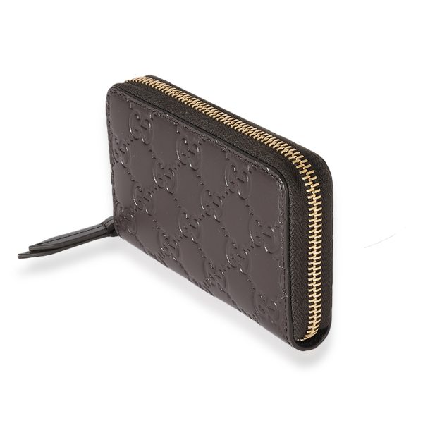 125090 sv Gucci Brown Guccissima Signature Card Case