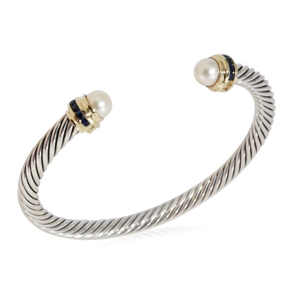 125100 bv David Yurman Cable Classic Pearl Sapphire Bracelet in 14k Yellow GoldSS