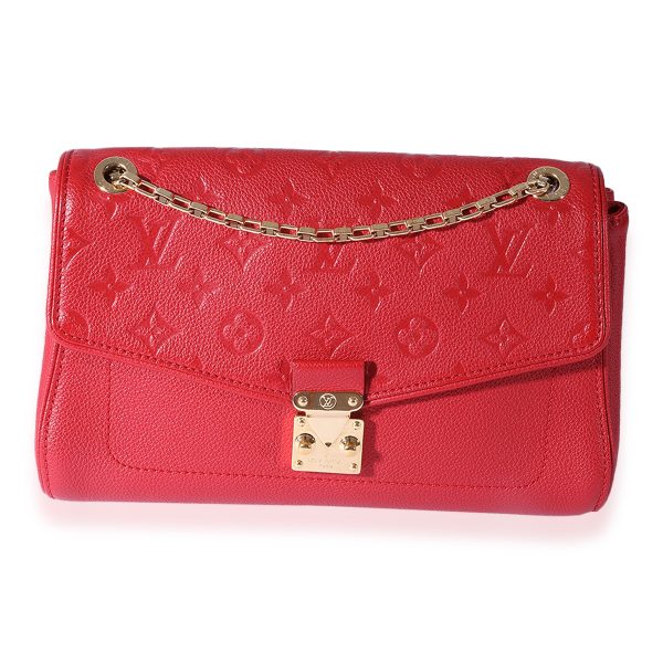 125103 fv Louis Vuitton Red Monogram Empreinte Saint Germain PM