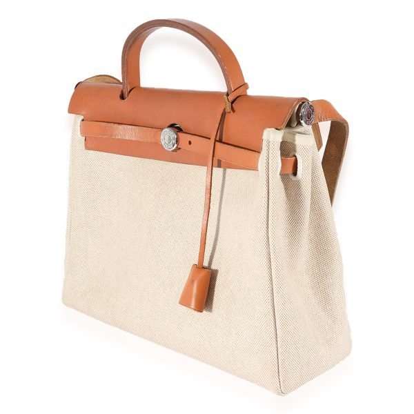 125108 sv Hermès Natural Toile Herbag 31 PHW