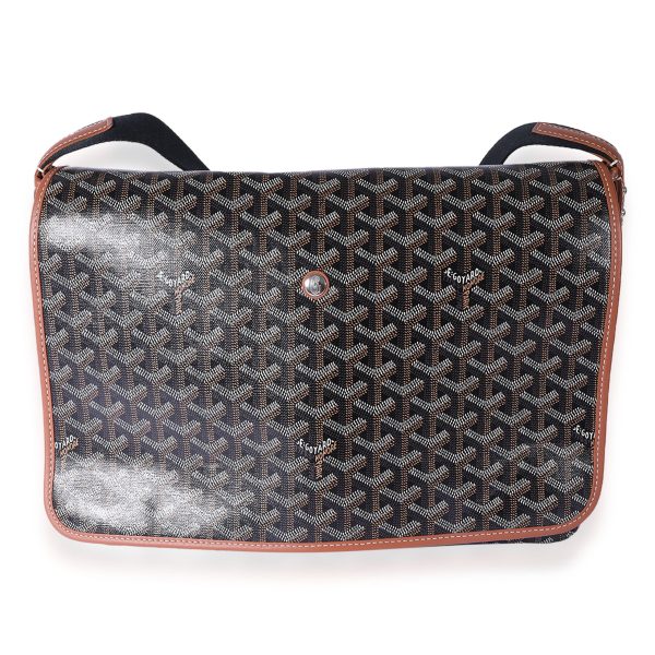 125130 fv Goyard Black Goyardine Capetien Messenger Bag