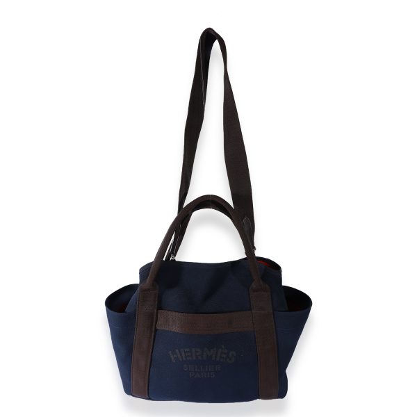 125145 bv 6ab02fab f78e 4aa8 81de 903612f1b1c0 Hermès Navy Canvas The Grooming Bag