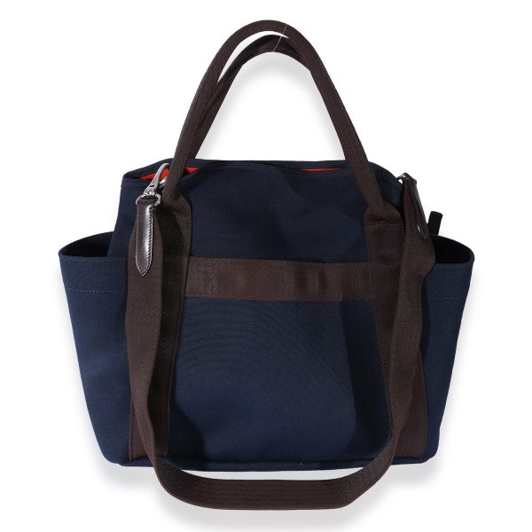 125145 pv a53f870d 0b55 449d 8a8f 22e42b168cec Hermès Navy Canvas The Grooming Bag