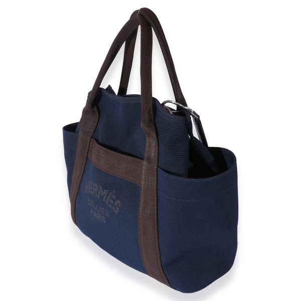 125145 sv b0dc5d2b 4181 4239 ace1 8c1b192a82eb Hermès Navy Canvas The Grooming Bag