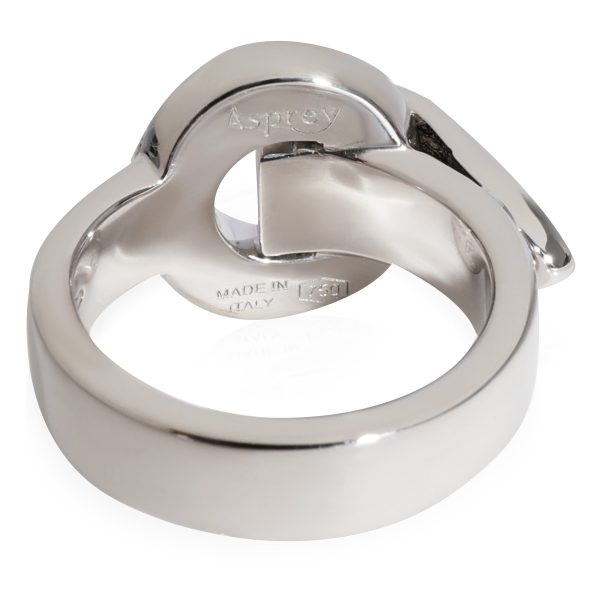 125167 pv Asprey Circle Foldover Loop Diamond Ring in 18k White Gold 015 Ctw