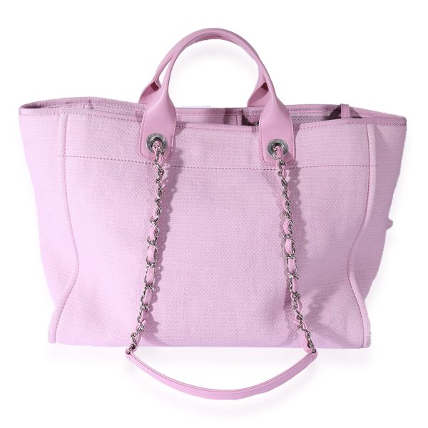 125220 pv Chanel Pink Canvas Large Deauville Tote