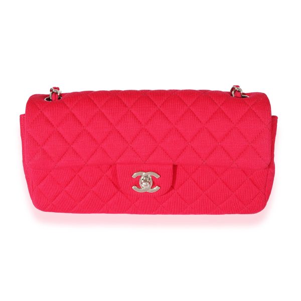 125245 fv Chanel Pink Jersey East West Flap