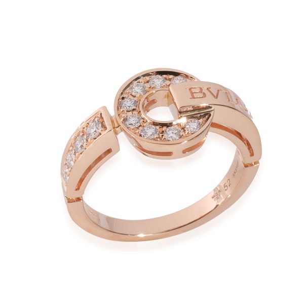 125257 bv BVLGARI Bvlgari Bvlgari Diamond Ring in 18k Rose Gold 028 CTW