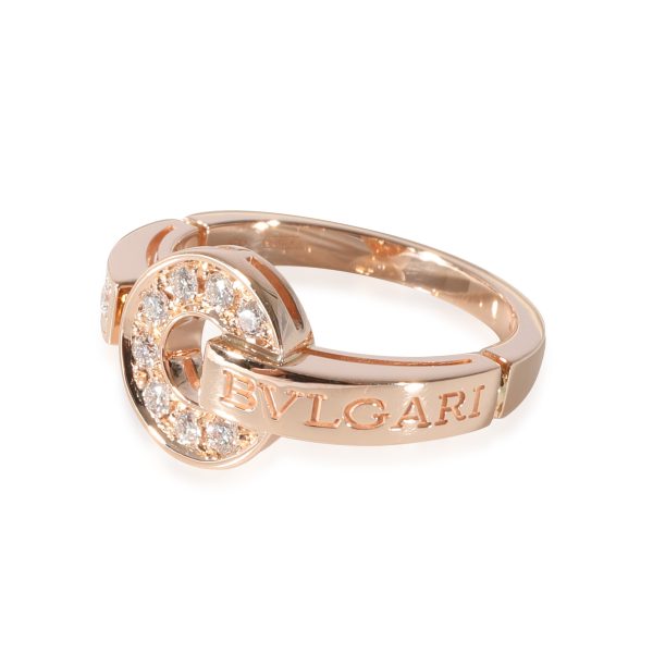 125257 sv BVLGARI Bvlgari Bvlgari Diamond Ring in 18k Rose Gold 028 CTW