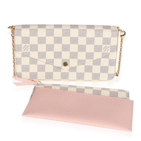 125266 sv Louis Vuitton Damier Azur Canvas Félicie Pochette