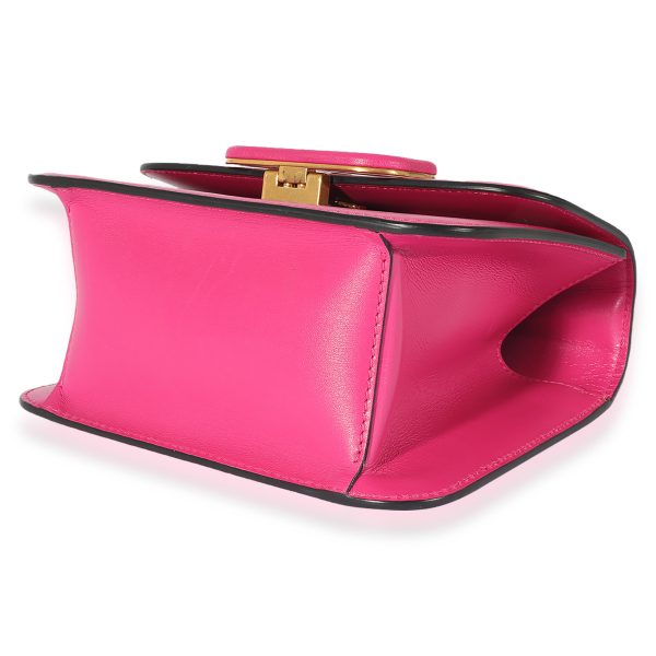 125270 box Valentino Fuchsia Calfskin Mini VSling Top Handle Bag