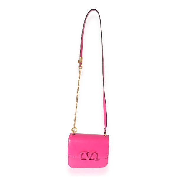 125270 bv Valentino Fuchsia Calfskin Mini VSling Top Handle Bag