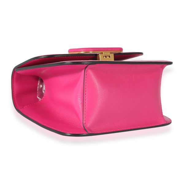 125270 clasp Valentino Fuchsia Calfskin Mini VSling Top Handle Bag