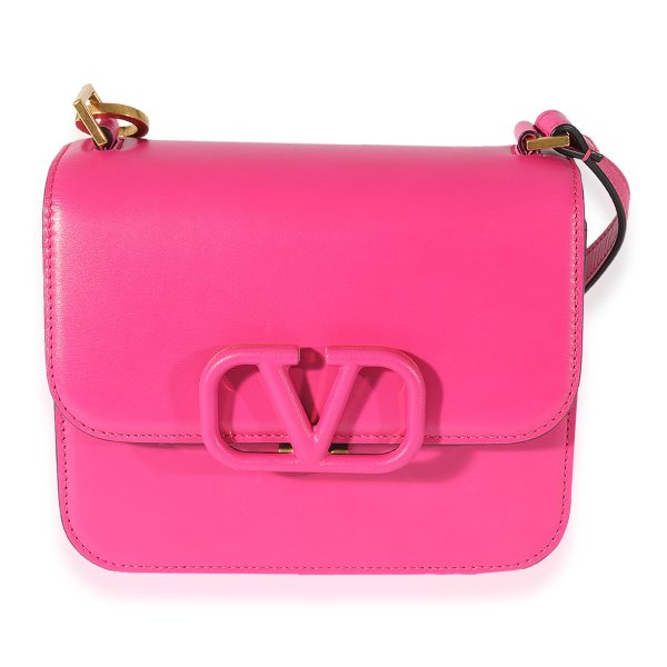 125270 fv Valentino Fuchsia Calfskin Mini VSling Top Handle Bag