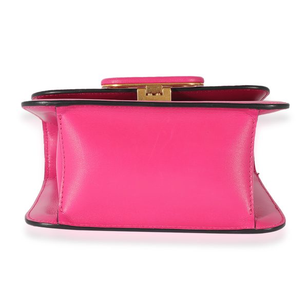 125270 stamp Valentino Fuchsia Calfskin Mini VSling Top Handle Bag