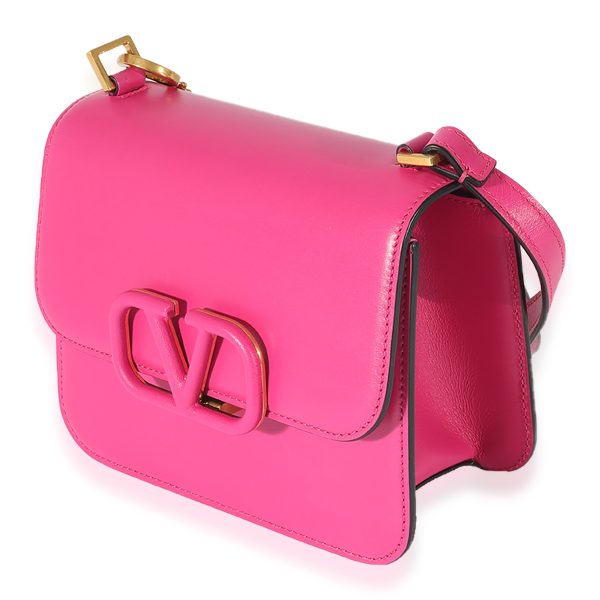 125270 sv Valentino Fuchsia Calfskin Mini VSling Top Handle Bag