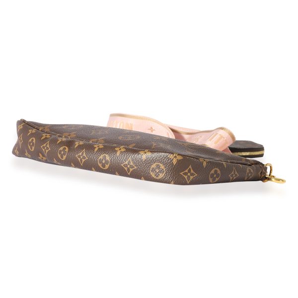 125290 box Louis Vuitton Monogram Canvas Rose Clair Multi Pochette Accessoires