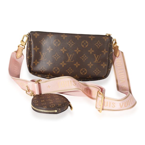 125290 pv Louis Vuitton Monogram Canvas Rose Clair Multi Pochette Accessoires