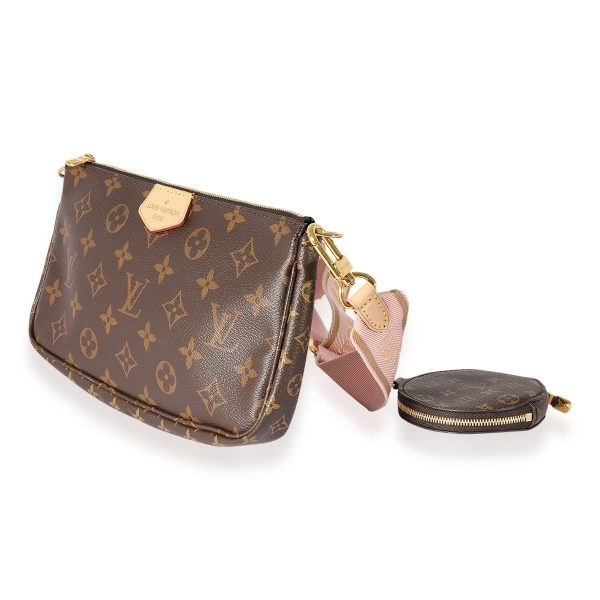 125290 sv Louis Vuitton Monogram Canvas Rose Clair Multi Pochette Accessoires