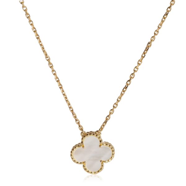 125308 fv 2f1d907f c6ad 4fed b0fa 23dff9265bf0 Van Cleef Arpels Alhambra Mother Of Pearl Pendant in 18k Yellow Gold