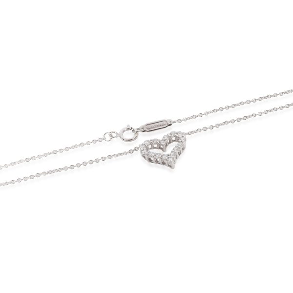 125351 sv Tiffany Co Diamond Heart Pendant in Platinum 025 CTW