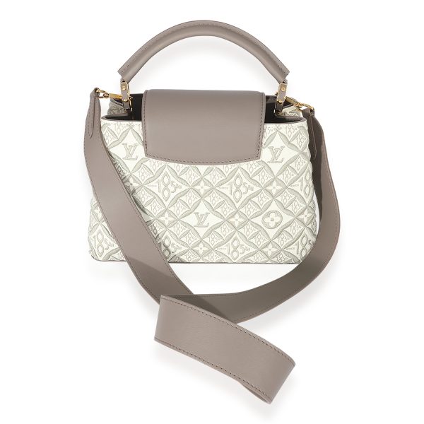 125387 stamp Louis Vuitton Taupe Leather Since 1854 Capucines BB