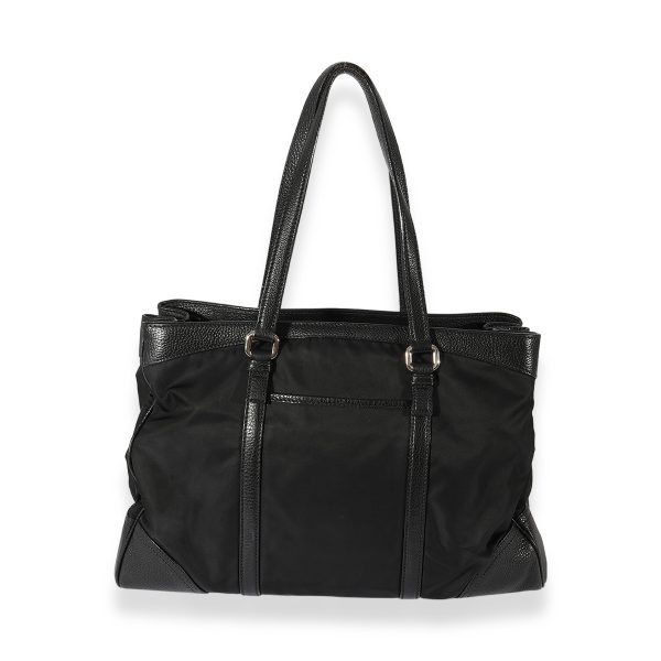 125419 pv Prada Black Nylon Tessuto Tote