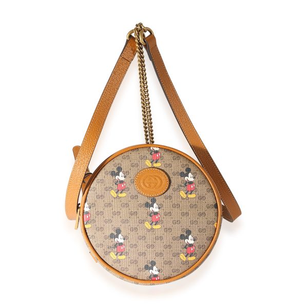 125433 fv Gucci x Disney Vintage GG Supreme Mickey Mouse Mini Round Backpack